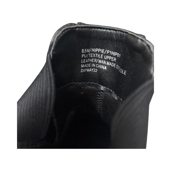 Sincerely Jules Hippie Chelsea Boots 8.5 Black Vegan Leather Platform - Picture 5 of 10